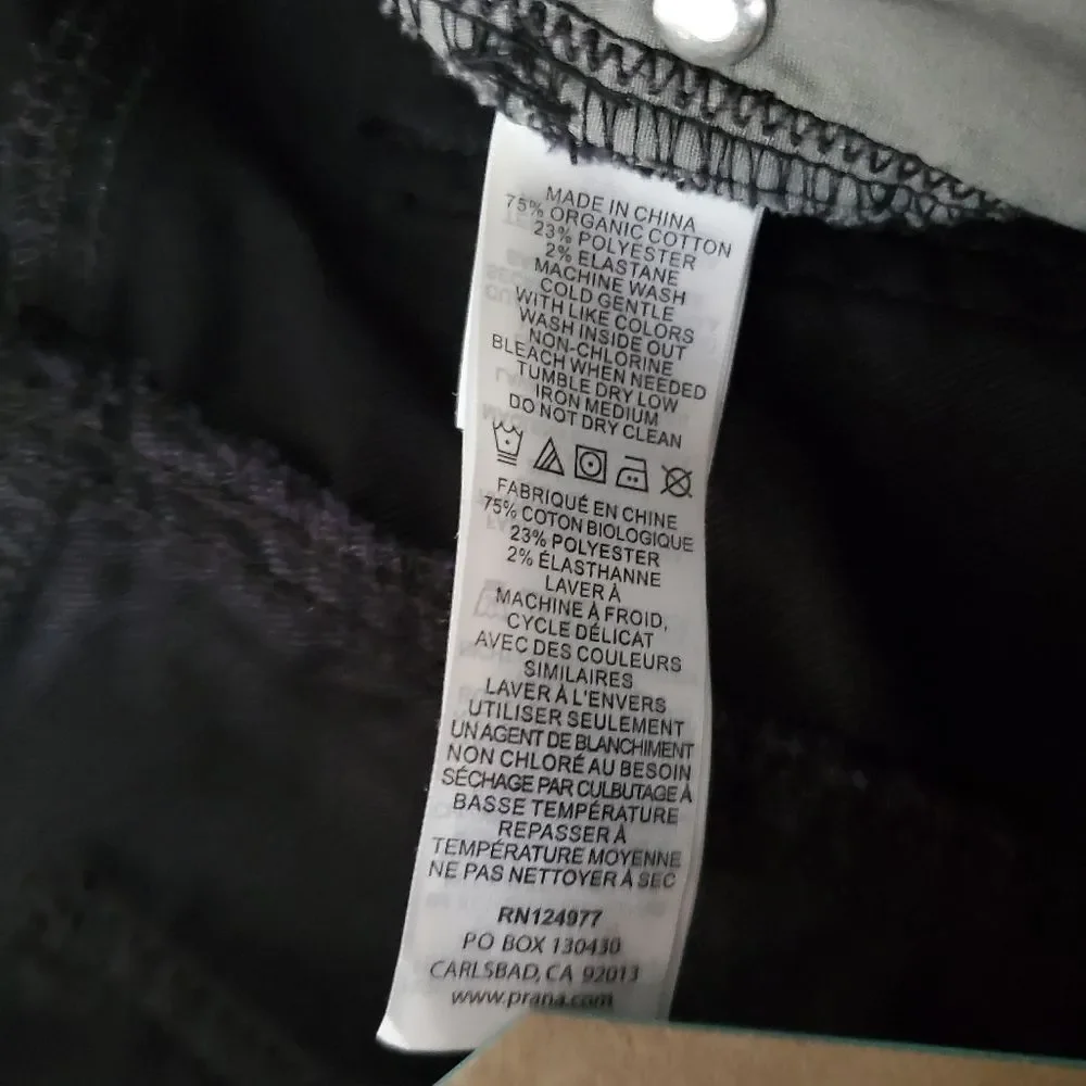 Men's Prana Bridger Slim Fit Black Out Jeans Size 34/32